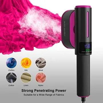 Enjoy Myself Portable Handheld Garment Steamer with Rotatable Ironing Panel, Both Wet Steam and Dry Iron, Clothes Steamer for Home and Travel, Strong Penetrating Foldable Fabric Wrinkles Remover