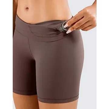 CRZ YOGA Women's Naked Feeling Biker Shorts - Versatile Comfort