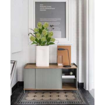 Briful 3PCS Artificial Flowers Faux Skimmia Spray with Leaves 22.8 Inch Long Stem Fake Plants for Home Vase Table Centerpiece Floral Arrangement Wedding Bouquet (Green)