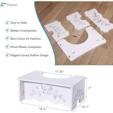 Fanwer Squatting Toilet Stool - Ergonomic Bathroom Accessory for All Ages