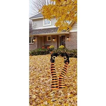 Anderson's Halloween Witches Legs Yard Sign Decorations for Festive Lawn Decor