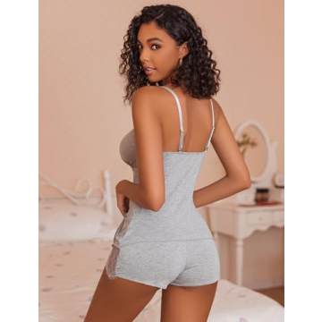 Avidlove Womens Lace Pajama Set Comfortable Elegant Sleepwear