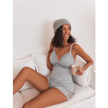 Avidlove Womens Lace Pajama Set Comfortable Elegant Sleepwear