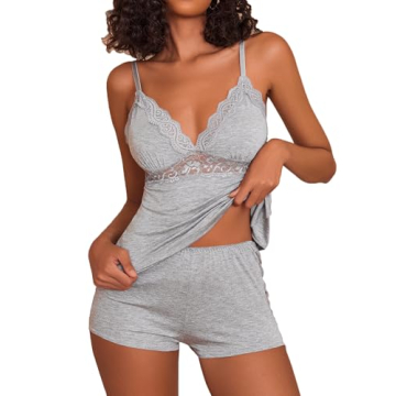 Avidlove Womens Lace Pajama Set Comfortable Elegant Sleepwear