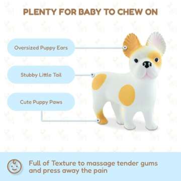 Spud The Frenchie Baby Teething Toys - Teether for Babies 0-12 Months - Baby Teething Relief - Chew ...