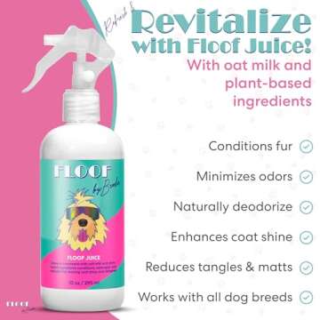Floof by Brodie Floof Juice - Dry Shampoo for Dogs - Hypoallergenic Dog Dry Shampoo - No Rinse Spray...