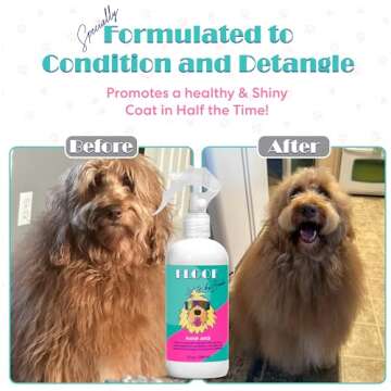 Floof by Brodie Floof Juice - Dry Shampoo for Dogs - Hypoallergenic Dog Dry Shampoo - No Rinse Spray for Odor Control for Smelly Dogs - Waterless Dog Shampoo Made in USA