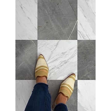 Stunning FloorPops x Chris Loves Julia Marble Stick Tiles
