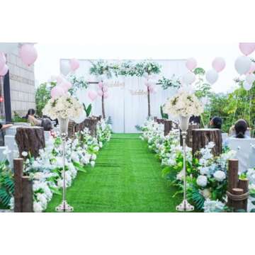 2 Pcs Metal Trumpet Vases for Centerpieces, Tabletop Flower Stand for Anniversary Celebration Wedding Party Dinner Road Lead Aisle Decorations, 82cm/32.2" Height