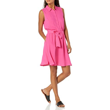 Amazon Essentials Women's Sleeveless Relaxed-Fit Woven Shirt Dress - Comfort Meets Style