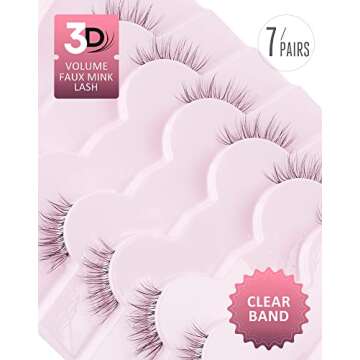 Onlyall Half Eyelashes Corner Lashes Natural Lashes Half Lashes Wispy End Lashes Corner Eyelashes 3/...