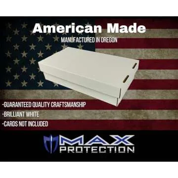 (4) SUPER Shoe 3-Row Storage Box (3000 Ct.) - Corrugated Cardboard Storage Box - Baseball,Football, Basketball, Hockey, Nascar, Sportscards, Gaming & Trading Cards Collecting Supplies by MAX PRO