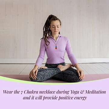 7 Chakra Orgonite Necklace - Healing Crystals Pendant with Adjustable Cords chakra necklaces for Women and Men with Carnelian & Black Obsidian Gemstones Necklace for Healing Self-Body Powers & Energy