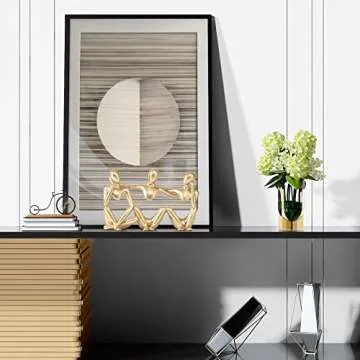 FJS Best Friends Statue Gold Home Decor for Friendship