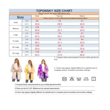 TOPONSKY Winter Furry Faux Fur Coat for Women