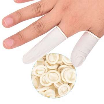 Latex Finger Cots - WZPB 500pcs Latex Finger Cots Finger Protector Disposable Medium Fingertips Protector Finger Covers Medium Latex Fingers Cots for Electronic Repair Handmade Apply