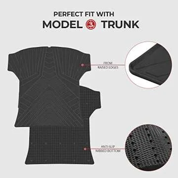 BougeRV Eco-Friendly Trunk Mat for Tesla Model 3