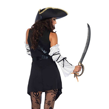 Leg Avenue Black and Gold Pirate Costume for Women