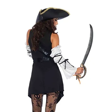 Leg Avenue Black and Gold Pirate Costume for Women
