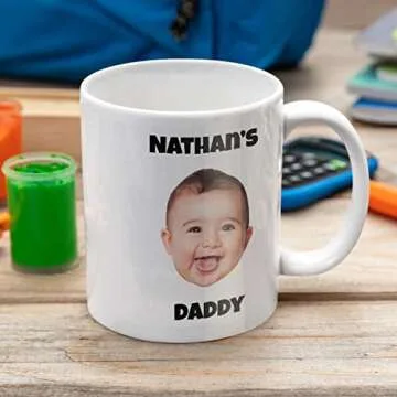 Gifts for Mom, Custom Mug with Your Baby's Face, Personalized Baby Face Mug w/Photo, Name and Title ...
