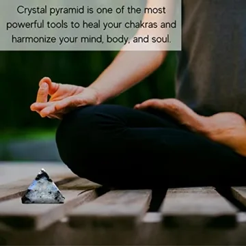 Rainbow Moonstone Crystal Healing Pyramid – 1-Inch Gemstone