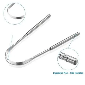 Premium Stainless Steel Tongue Scraper Set for Fresh Breath
