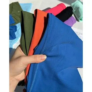 TomTiger Yoga Shorts for Women Tummy Control High Waist Biker Shorts Exercise Workout Butt Lifting Tights Women's Short Pants (Classic Blue, S)