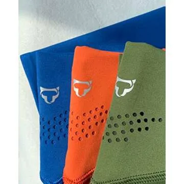 TomTiger Yoga Shorts for Women Tummy Control High Waist Biker Shorts Exercise Workout Butt Lifting Tights Women's Short Pants (Classic Blue, S)