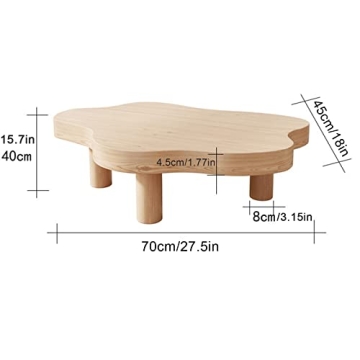 Cloud Shape Wood Coffee Table for Modern Living Spaces