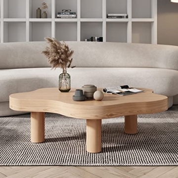 Cloud Shape Wood Coffee Table for Modern Living Spaces
