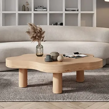 Cloud Shape Wood Coffee Table for Modern Living Spaces