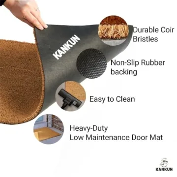 KANKUN Merry Christmas Doormat Durable & Non-Slip