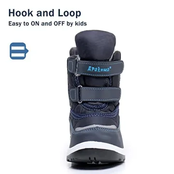 Apakowa New Kid's Boys Winter Snow Boots (Toddler/Little Kid) - Warm & Durable