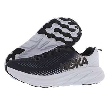 HOKA ONE ONE Rincon 3 Women's Shoes - Size 7.5, Stylish Black/White