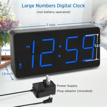 Peakeep Digital Alarm Clock with USB Charging & Bright Display