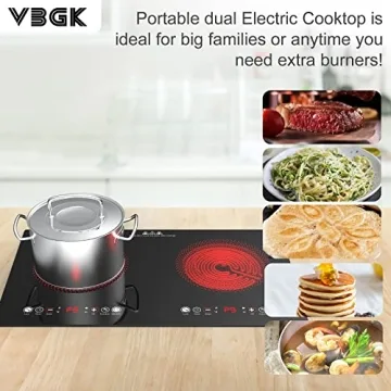 VBGK 24-Inch Electric Cooktop - 2 Burner, 2200W