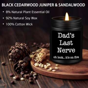 Homsověr Dad's Last Nerve Candle Gift for Every Dad