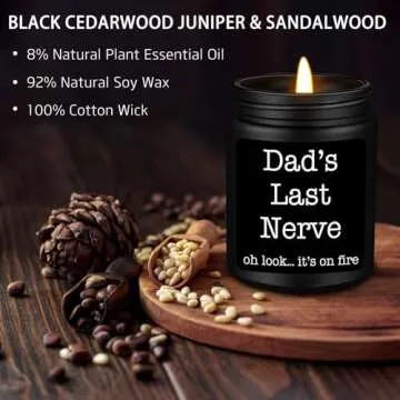 Homsověr Dad's Last Nerve Candle Gift for Every Dad
