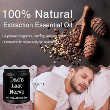 Homsověr Dad's Last Nerve Candle Gift for Every Dad