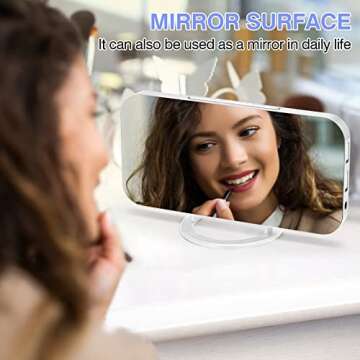 U-pick Digital Alarm Clock, 6.6” LED Mirror Alarm Clock for Bedroom, Digital Clocks Large Display with Auto Dimming, 12/24H, Dual USB Charger Ports, Desk Clock for Bedroom Home Office Decor- White