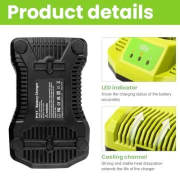 TREE.NB 18V 6.0AH Li-ion Battery Replacement for RYOBI One+ RB18L25 RB18L50 P108 P107 P104 P780 （2 Pack）