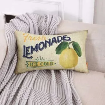 LINKWELL Lemon Pillow Cover for Stylish Summer Decor