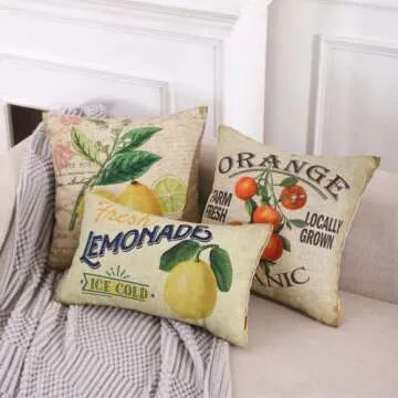 LINKWELL Lemon Pillow Cover for Stylish Summer Decor
