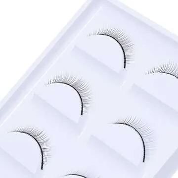 Practice Lashes for Lash Extensions FADLASH 25 Pairs Self Adhesive Eyelashes Lash Extension Strip Eyelashes for Lash Mannequin Head Eyelash Extension Supplies Black