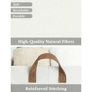 StorageWorks Fabric Storage Bins for Shelves, 2-Pack - Beige