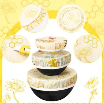 Shop Yiyiring Beeswax Bowl Covers Reusable & Colorful
