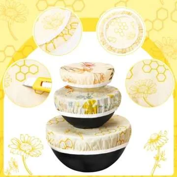 Shop Yiyiring Beeswax Bowl Covers Reusable & Colorful