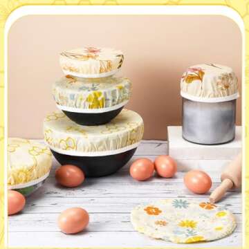 Shop Yiyiring Beeswax Bowl Covers Reusable & Colorful