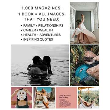 Vision Board Book - 800+ Pictures and Quotes Kit to Dream, Visualize, Inspire Create Life Goals Magazines for Clip Art Collage