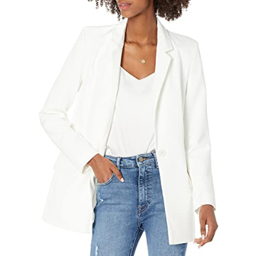 The Drop Women's Blake Long Blazer, Ivory, Small